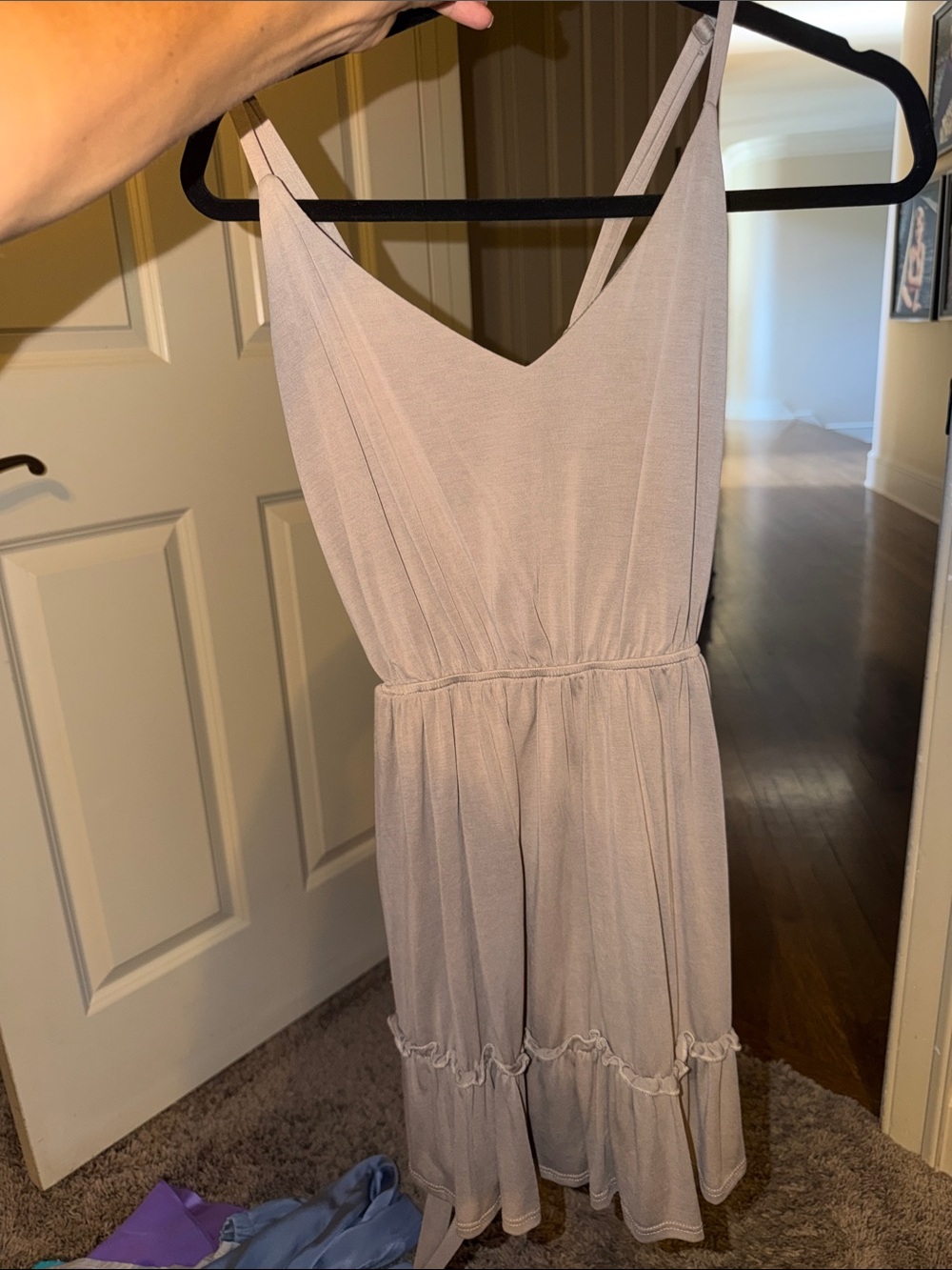 Light Mauve Sleeveless V-Neck Sundress dejavu AXS